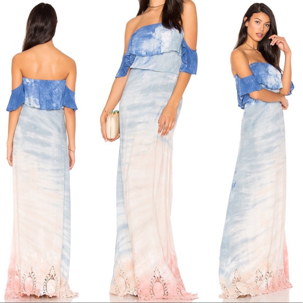 Young Fabulous and Broke Aidy Tie Dye Maxi Dress M
